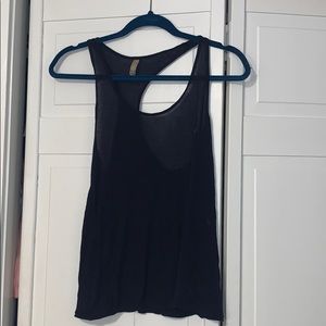 Sheer navy free people tank